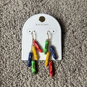 True to Form Crayon Dangle Earrings